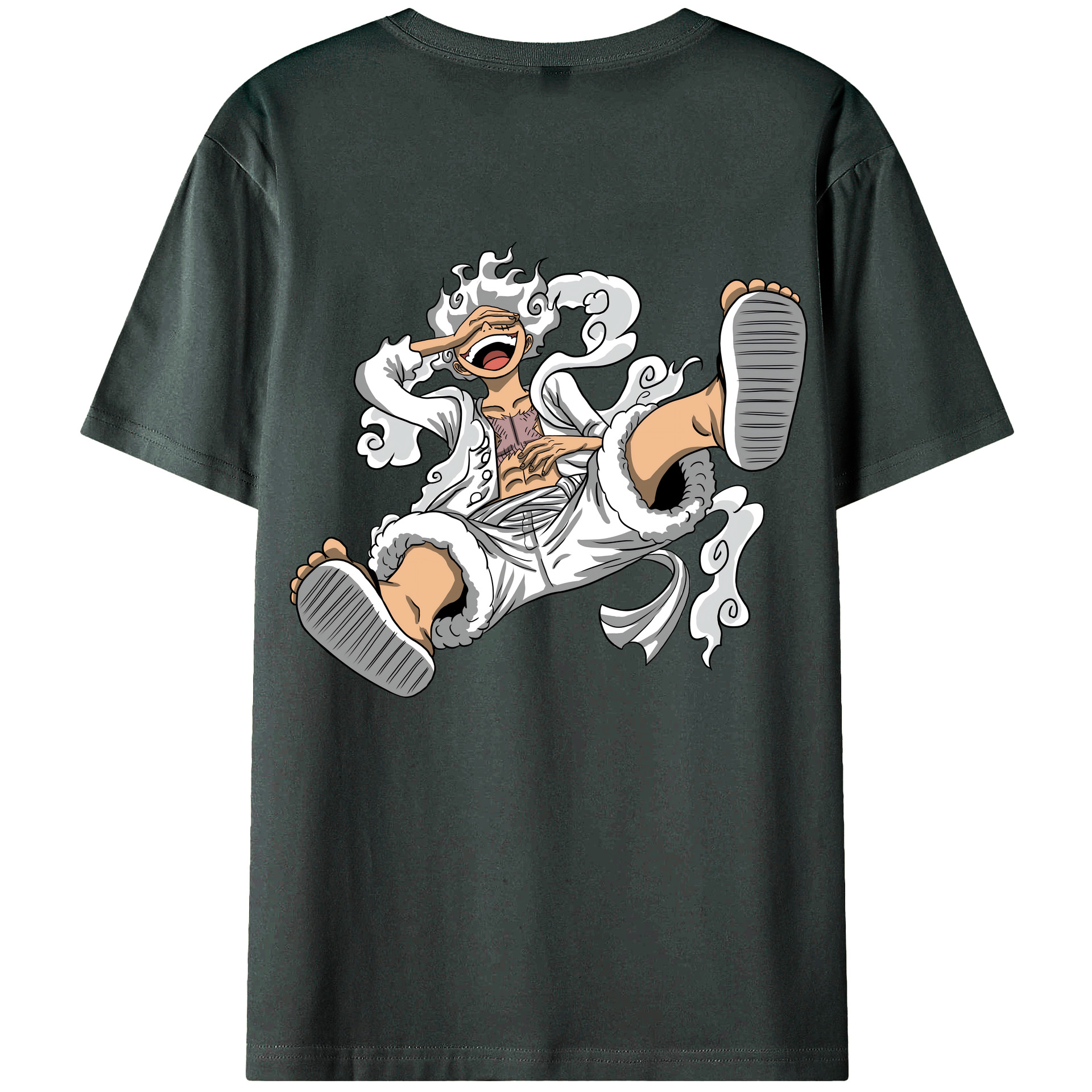 ワンピース モンキー・D・ルフィ ONE PIECE Monkey D. Luffy 綿100％ メンズ半袖Tシャツ（バックプリント） 通気性